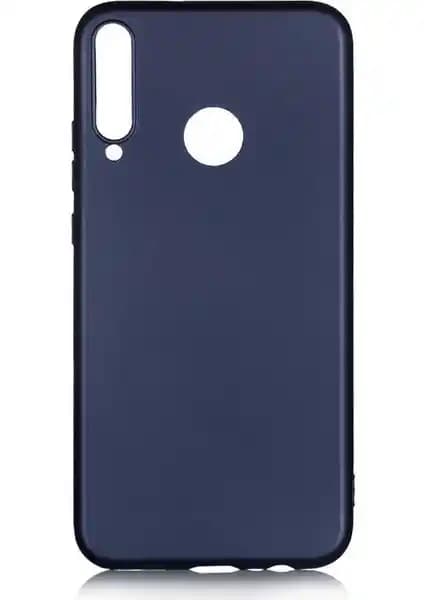 Case 4U Huawei P40 Lite E Premier Yumuşak Silikon Kılıf Lacivert Mat Tasarım