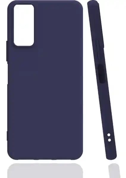 Case 4U Vivo Y20S Mat Renkli Yumuşak Kalın Silikon Kılıf Lacivert Koruma