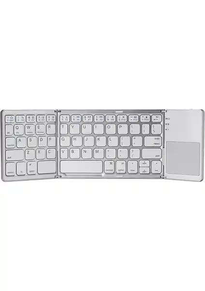 Cloody Touch Pro Katlanabilir Bluetooth Mini Türkçe Q Klavye ile Taşınabilir Verimlilik