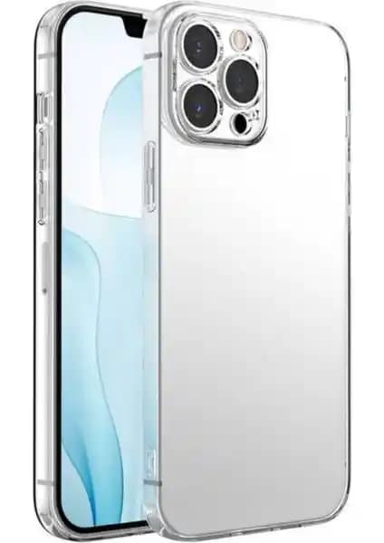 Fibaks Apple iPhone 13 Pro Uyumlu Ultra İnce Şeffaf Silikon Kılıf Koruma
