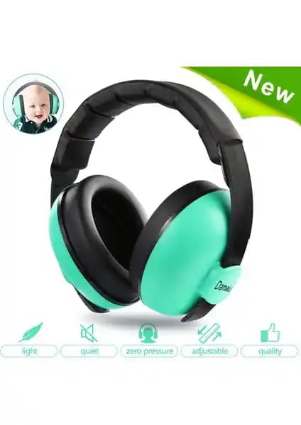 Habby Bebek Gürültü Önleyici Kulaklık Nane Yeşili ile Bebeklerde İşitme Koruması