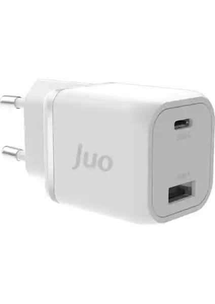 Juo 35W GaN USB-C + USB-A Şarj Aleti: Kompakt ve Güçlü Çoklu Cihaz Şarj Çözümü