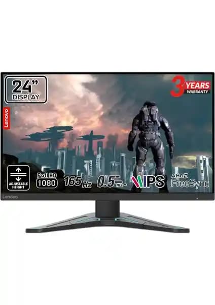Lenovo G24-20 23.8" IPS Panel 165Hz 0.5ms FreeSync Premium Oyun Monitörü