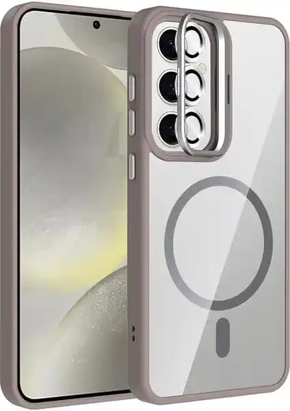 M.TK Moveteck Samsung Galaxy A26 için Magsafe Uyumlu Standlı ve Metal Tuşlu Kılıf Seti