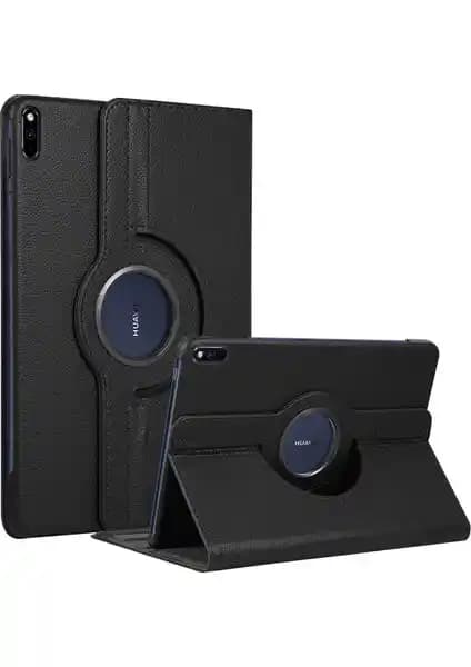 Microsonic Huawei MatePad 11 Kılıf 360 Derece Dönen Standlı Siyah Deri Koruyucu