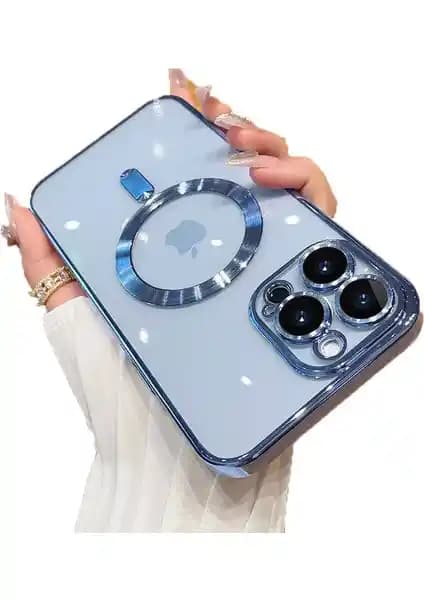 MobaxAksesuar Apple iPhone 11 Pro Magsafe Uyumlu Şeffaf Kamera Lensli Kılıf