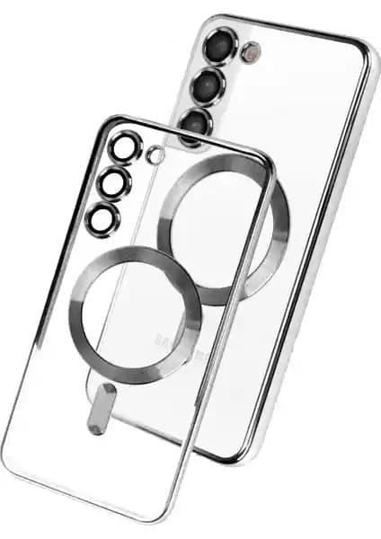 MobaxAksesuar Samsung Galaxy S23 Magsafe Kamera Lensli Şeffaf Silikon Kılıf Koruma