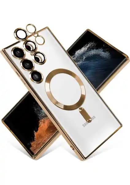 MobaxAksesuar Samsung Galaxy S23 Ultra Kılıf: Magsafe Uyumlu Kamera Lens Koruyucu Silikon Kapak