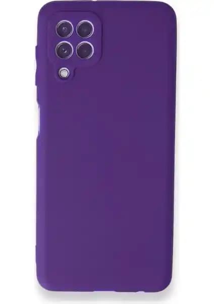 Samsung Galaxy M22 için Mor First Silikon Kılıf - İnce, Esnek ve Dayanıklı Koruma