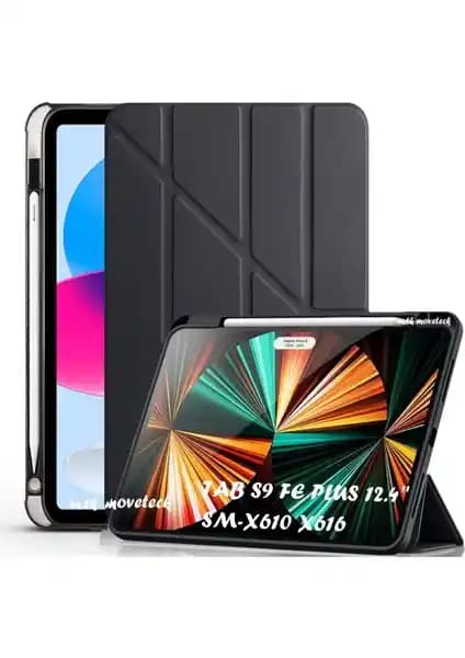 Samsung Galaxy Tab S9 Fe+ Plus 12.4 İnç SM-X610 Tablet Kılıfı Fonksiyonel ve Dayanıklı Koruma