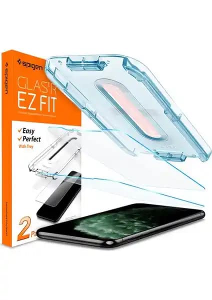 Spigen iPhone 11 Pro Max için GLAS.tR EZ Fit Slim HD Temperli Cam Ekran Koruyucu