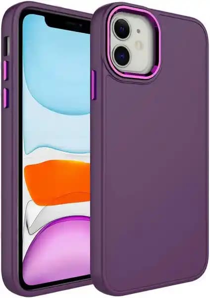 Vip Case iPhone 11 Parlak Metal Detaylı Pastel Silikon Kılıf ile Zarif Koruma