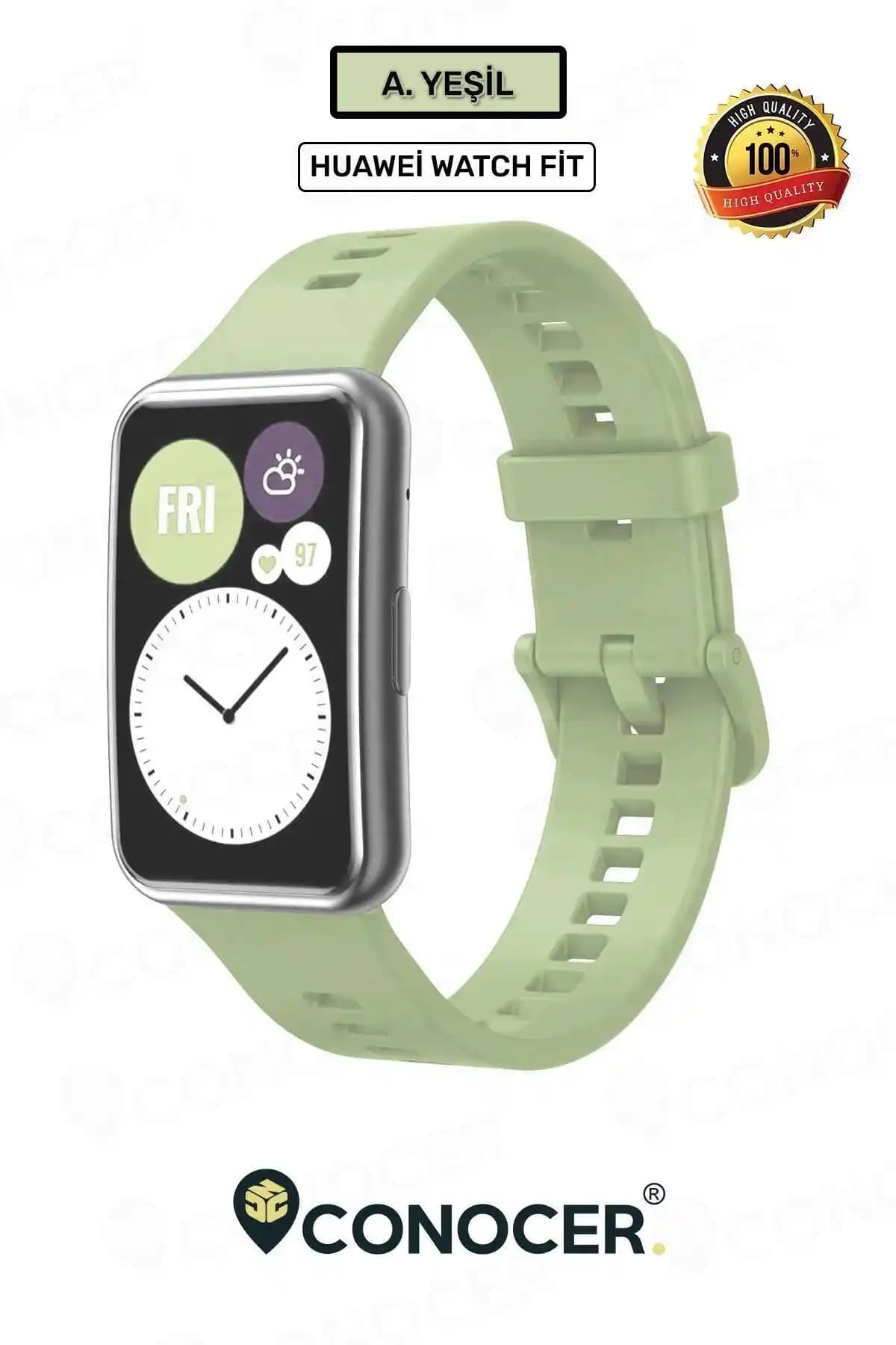 CONOCER Marka Silikon Kordon Kayışı Huawei Watch Fit İçin Uygun ve Dayanıklı Tasarım