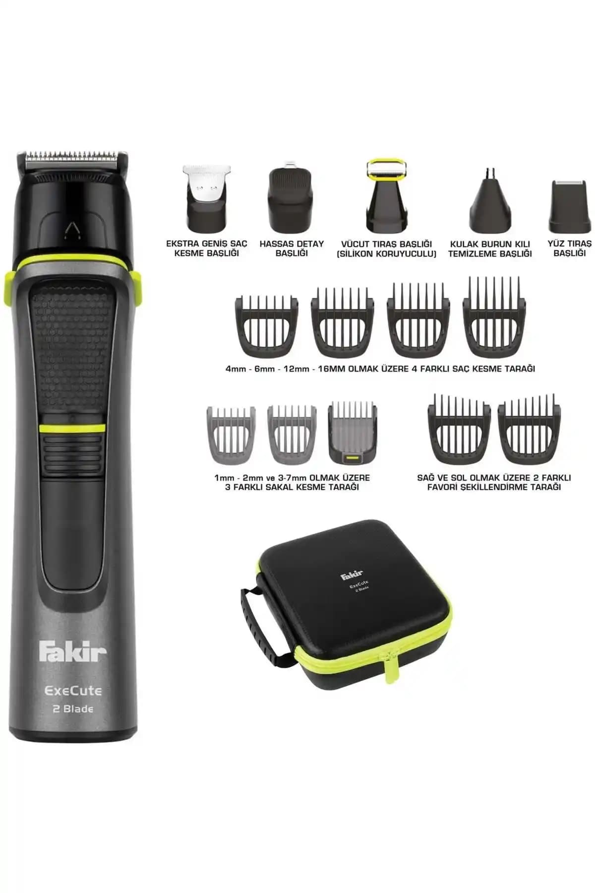 Fakir Sakal Execute 2 Blade Bakım Kiti: Çok Yönlü ve Portatif Sakal Bakım Seti