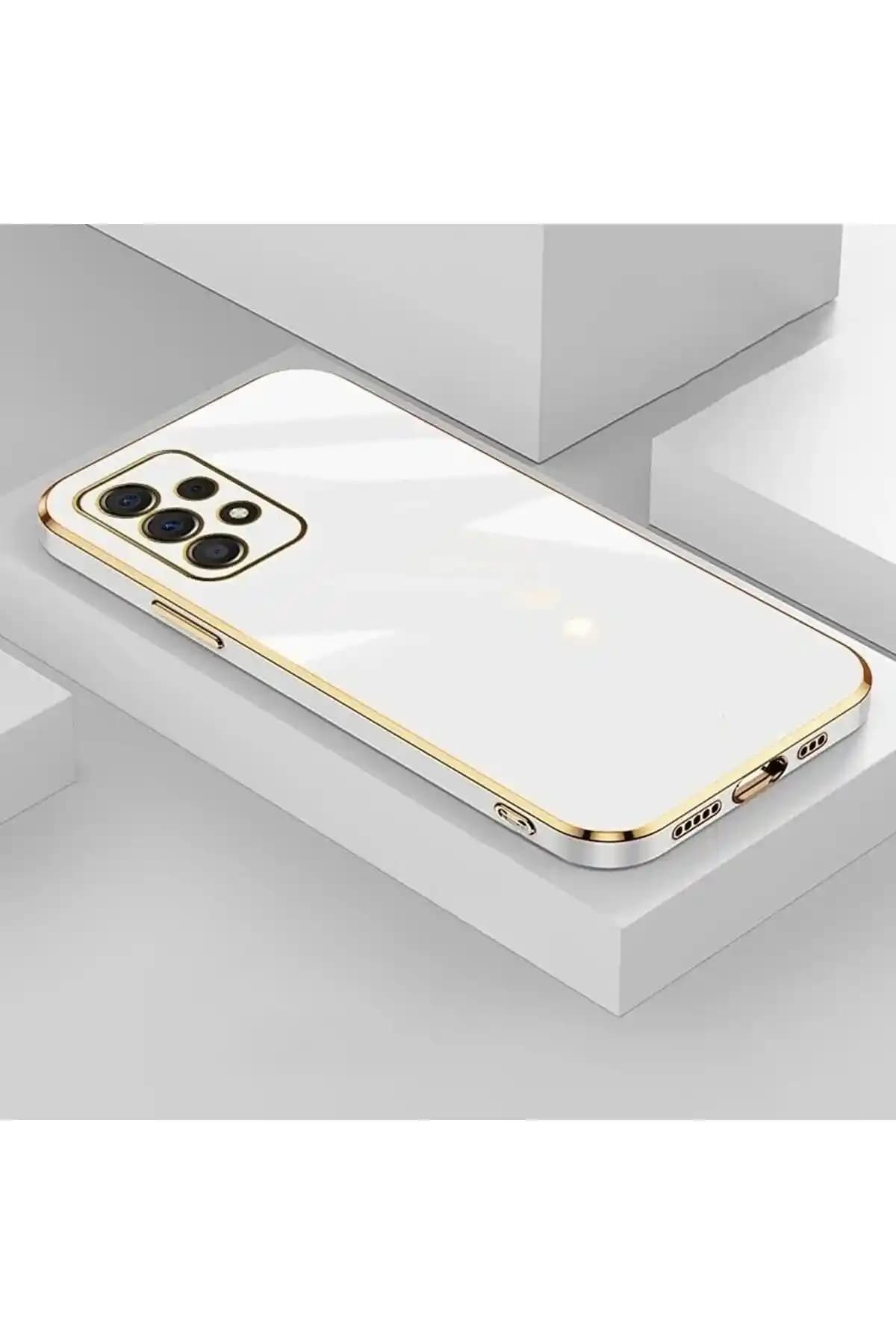 Fibaks Samsung Galaxy A13 4G Uyumlu Parlak Kenarlı Altın İşlemeli Kılıf İncelemesi