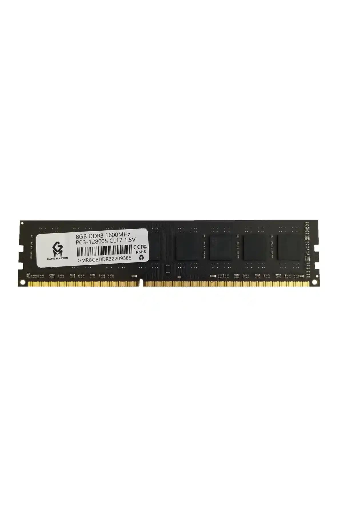GM Game Master 8GB DDR3 1600MHz Masaüstü Bellek Performans ve Güvenilirlik Sağlar