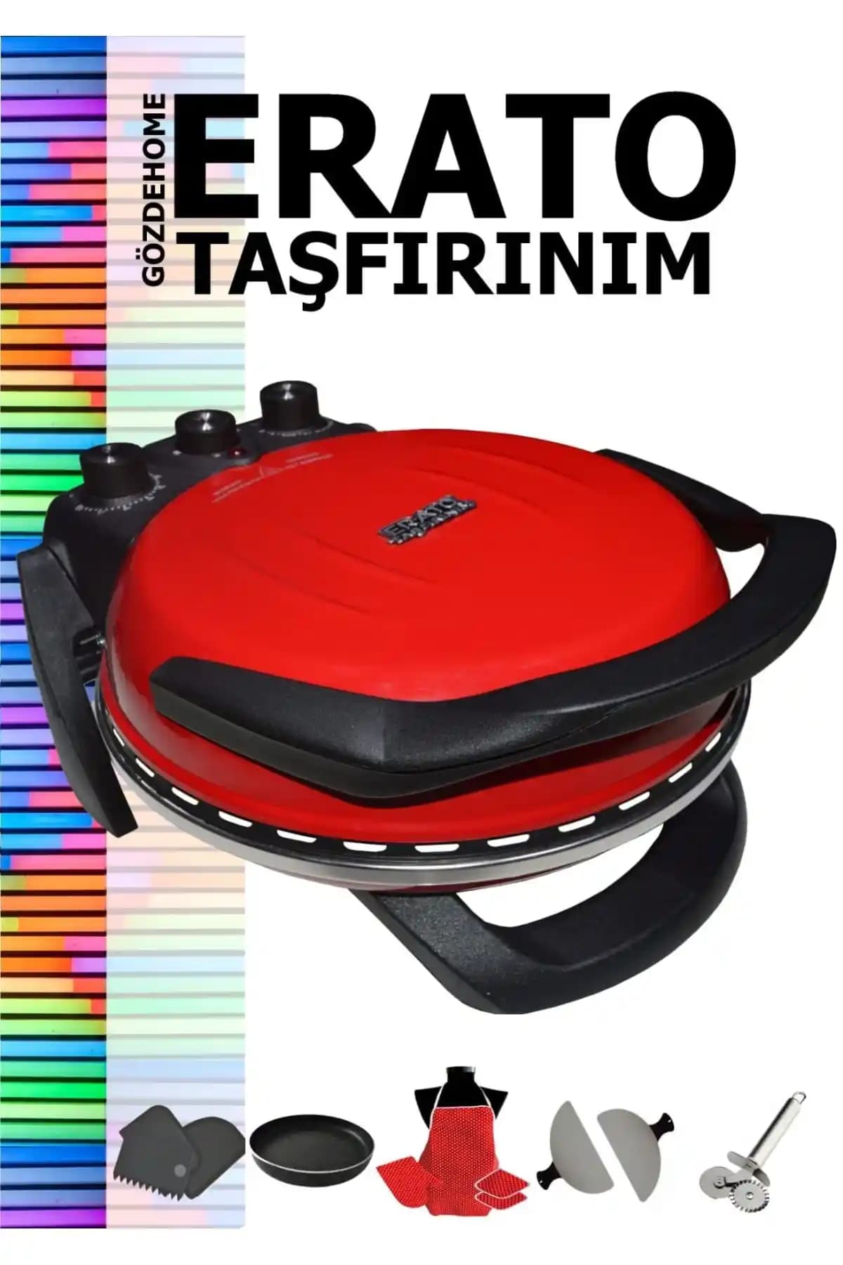 Gözdehome Kırmızı Erato Taşfırınım Pizza Makinesi: Geleneksel Lezzetleri Modern Teknolojiyle Yaratın