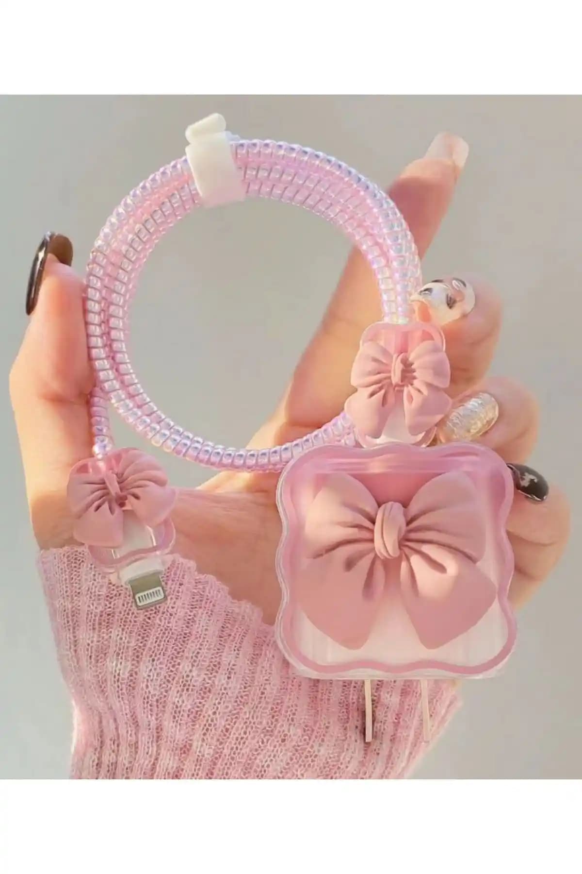 InnoviCase iPhone 20W Uyumlu Şarj Aleti Kılıfı ve Kablo Koruma Seti