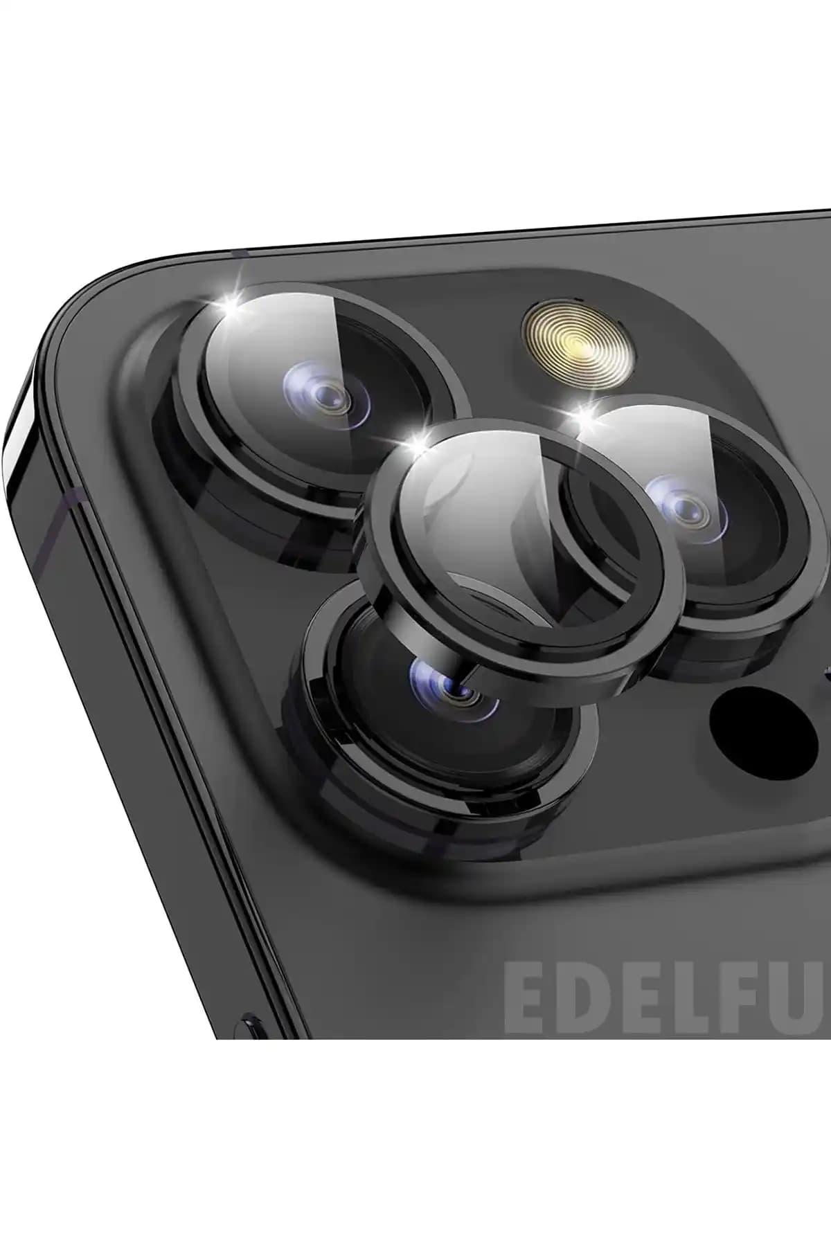 iPhone 14 Pro Max için EDELFU ve Fibaks Kamera Lens Koruyucu Karşılaştırması