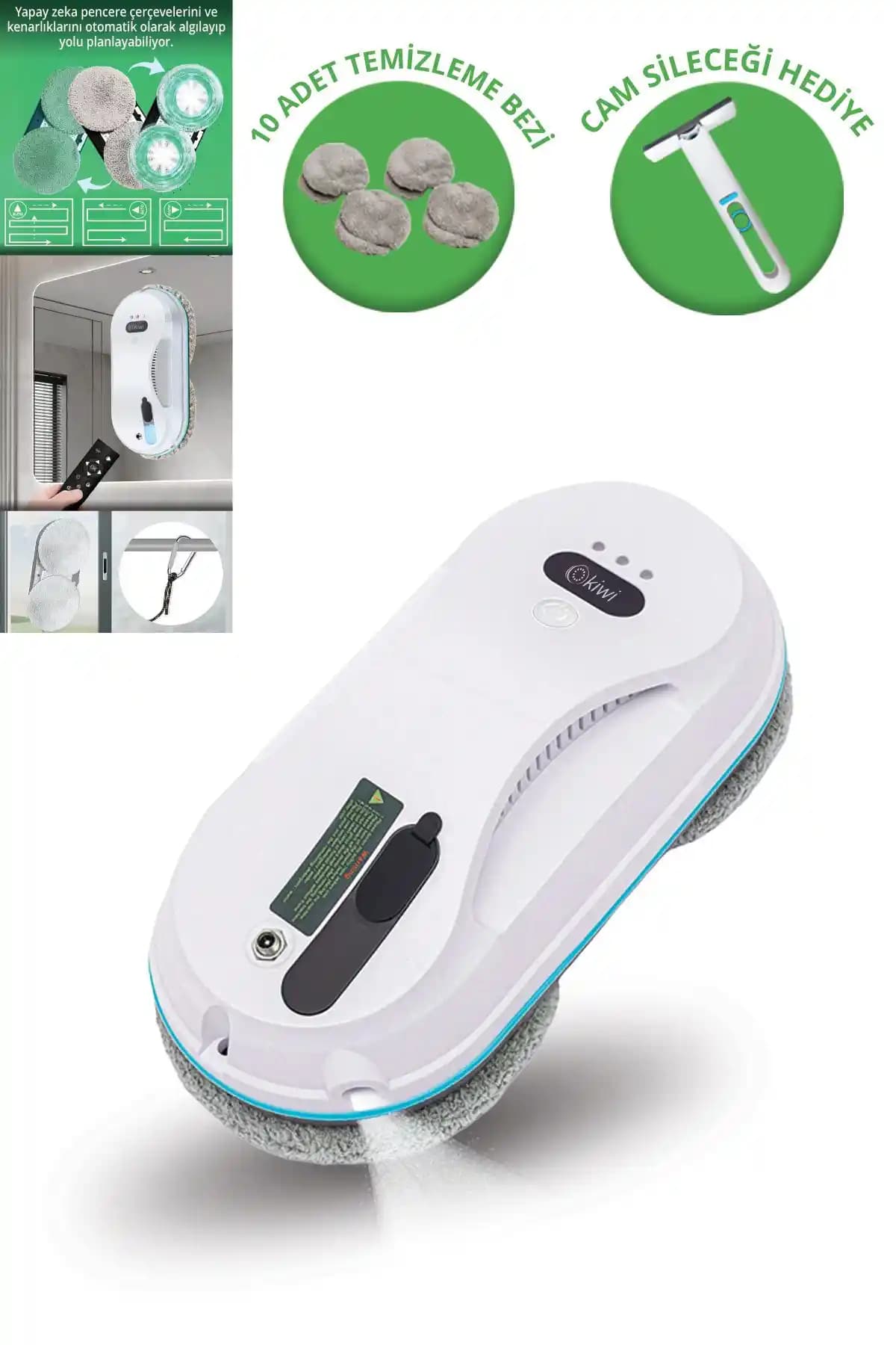 Kiwi Kwc-7130 Uzaktan Kumandalı Sıvı Püskürtmeli Cam Temizlik Robotu Özellikleri ve Kullanım Avantajları