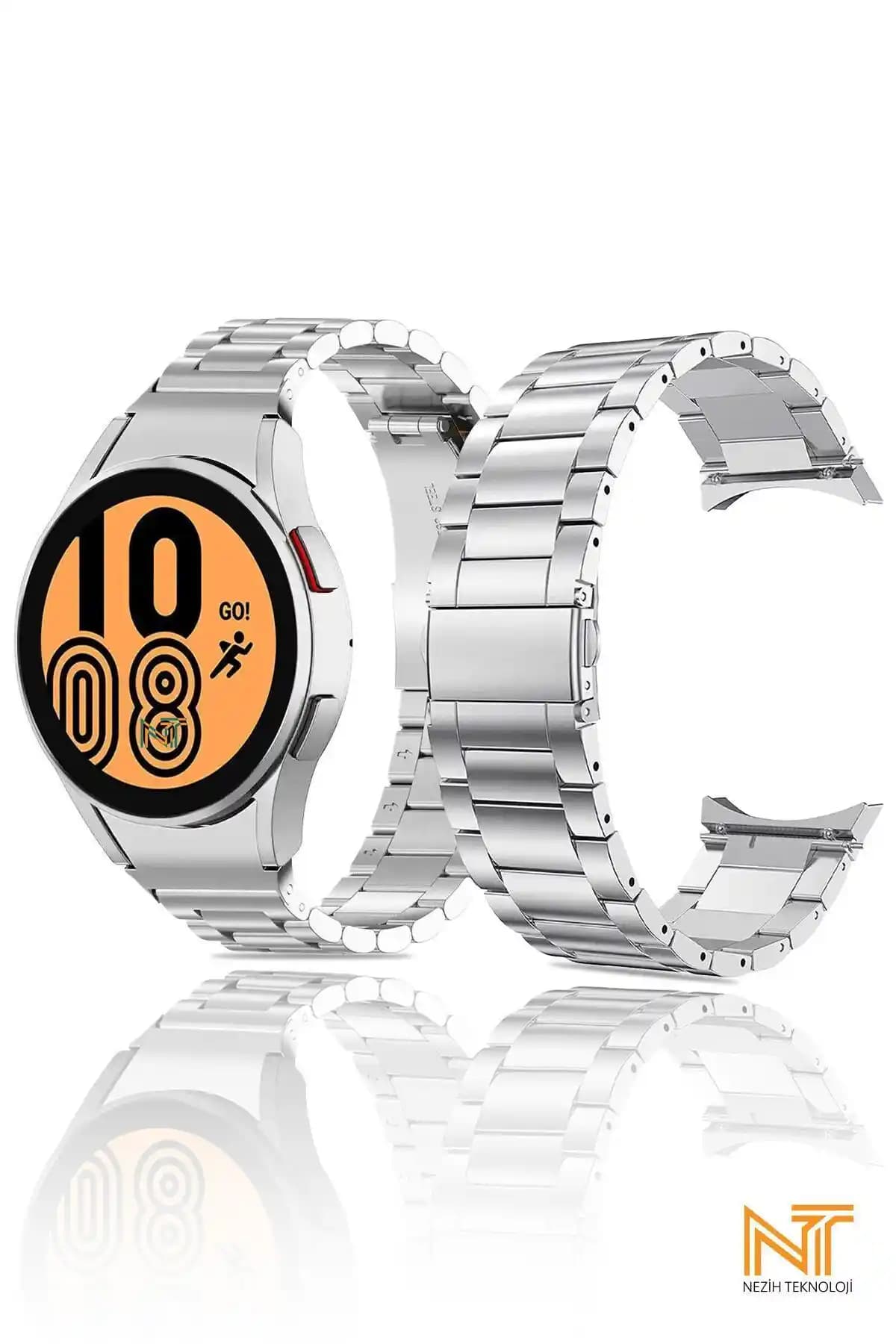 Nezih Case Metal Kordon Galaxy Watch Serisi İçin Şık ve Dayanıklı Saat Aksesuarı