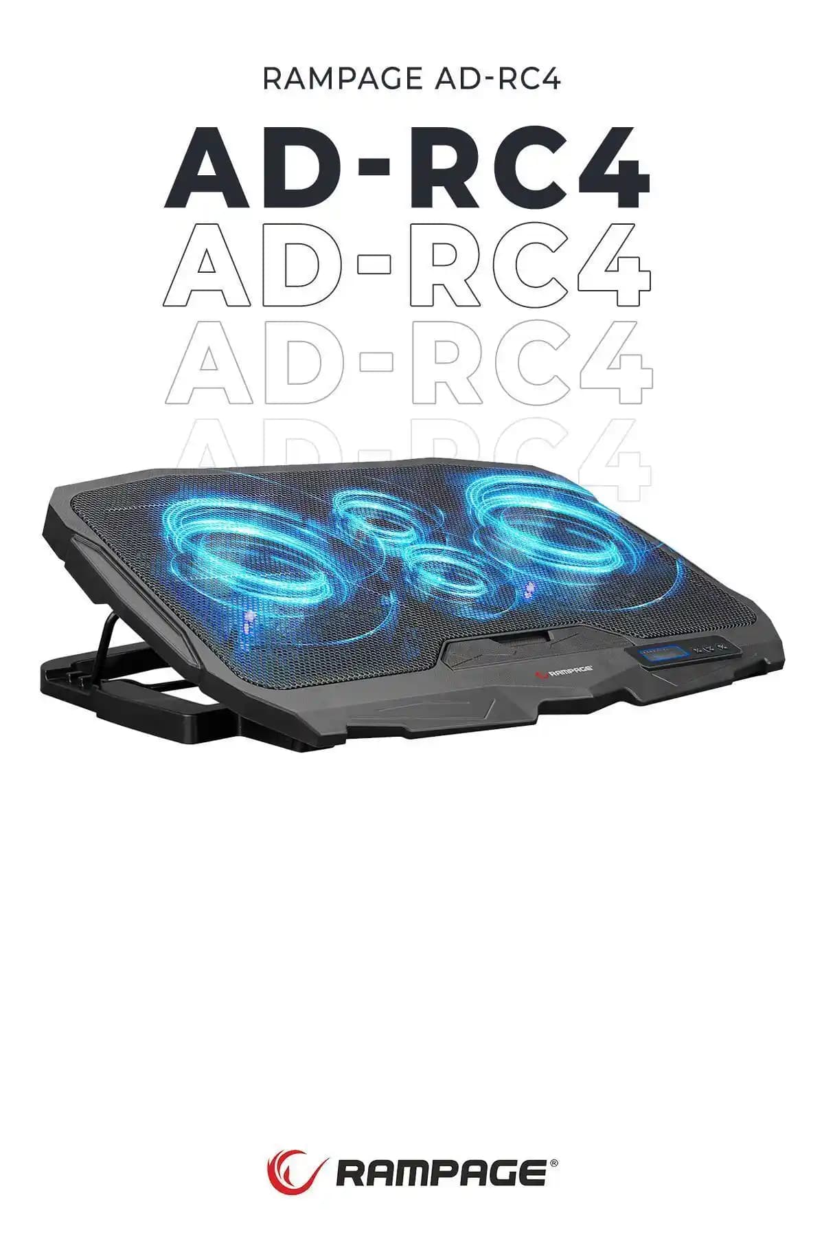 Rampage Ad-rc4 Mavi Ledli 15-17 İnç Notebook Soğutucu Stand Performans ve Dayanıklılık