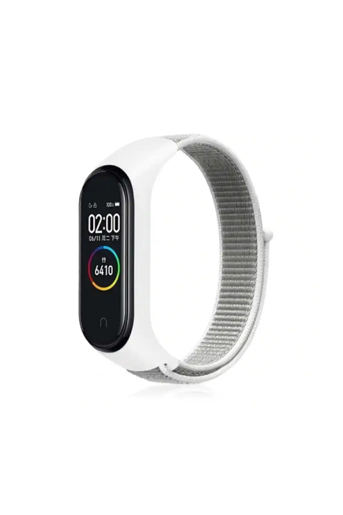 Xiaomi Mi Band 3/4/5/6 Uyumlu Hasır Kordon Beyaz Şıklık ve Dayanıklılık Sunar