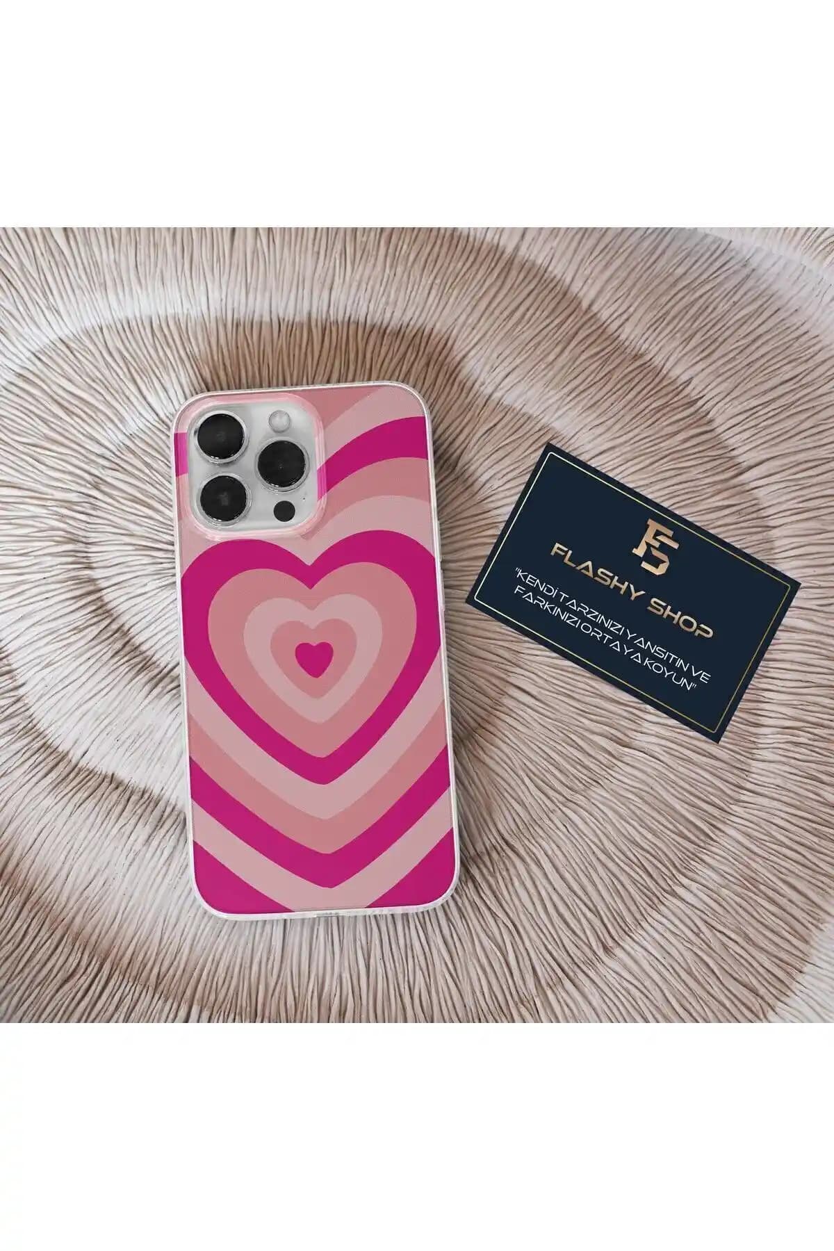 Xiaomi Redmi 12 Uyumlu Pembe Kalpler Tasarımlı Şeffaf Silikon Kılıfı İncelenmesi