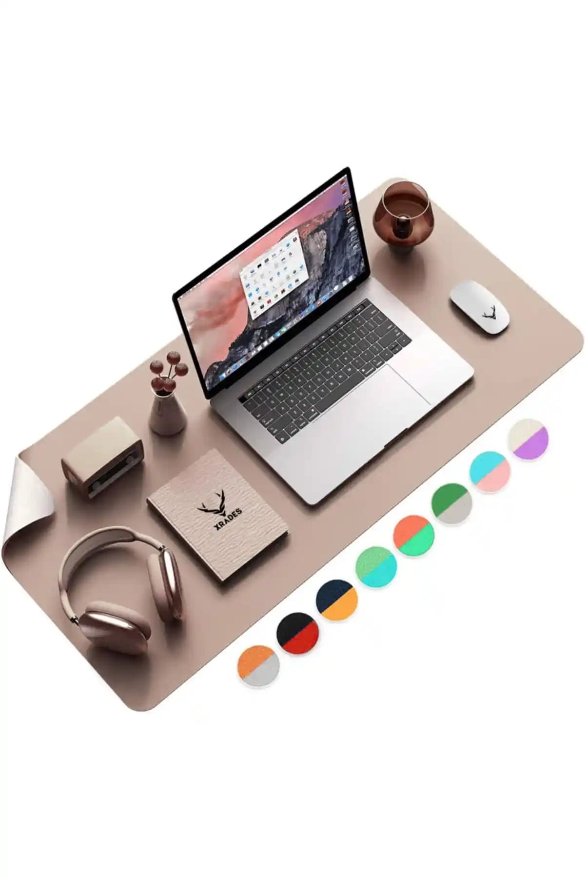 Xrades Çift Renk Deri Mousepad: Estetik ve Fonksiyonelliğin Modern Buluşması