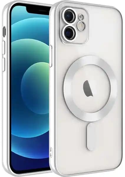 Apple iPhone 11 için Şeffaf Silikon Kılıfı Magsafe ve Kablosuz Şarj Uyumlu