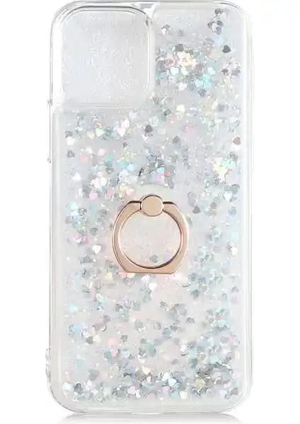 Apple iPhone 13 için şık ve dayanıklı sıvılı simli yüzüklü kapak