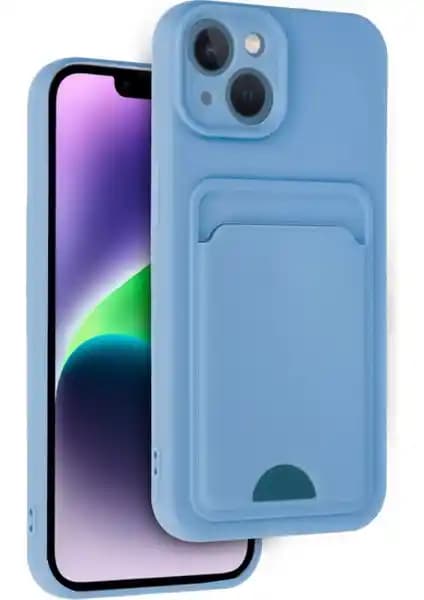 Apple iPhone 14 için dayanıklı ve şık silikon kartlı koruyucu kılıf