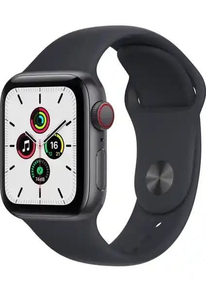 Apple Watch SE GPS + Cellular 40MM Uzay Grisi Alüminyum ve Siyah Spor Kordon ile Şık ve Fonksiyonel Akıllı Saat