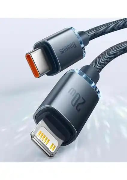 Baseus 2 Metre 20W Hızlı Şarj ve Data Kablosu Apple iPhone Uyumlu Güçlü ve Dayanıklı