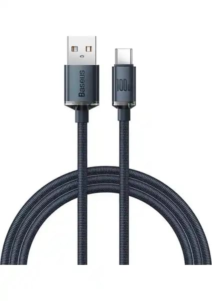 Baseus Crystal Shine 100W USB Type-C Hızlı Şarj Kablosu Dayanıklılık ve Performans Sunar
