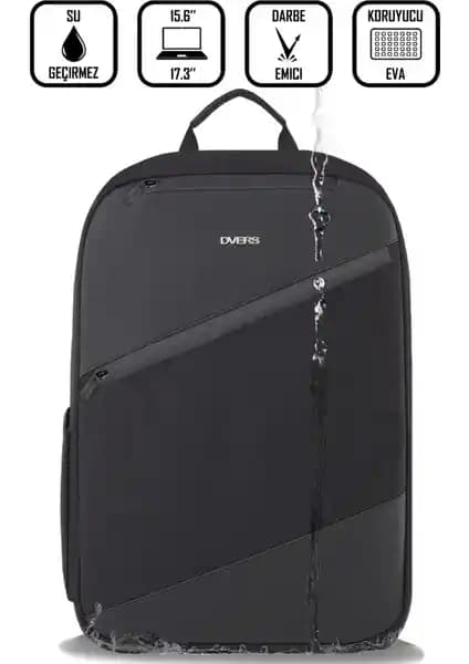 D'Vers 17.3-15.6 İnç Darbe Koruma ve Su Geçirmez Laptop Sırt Çantası