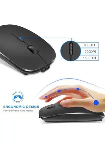 Duhaline Bluetooth Şarjlı Kablosuz Mouse: Ergonomik ve Yüksek Performanslı Tasarım