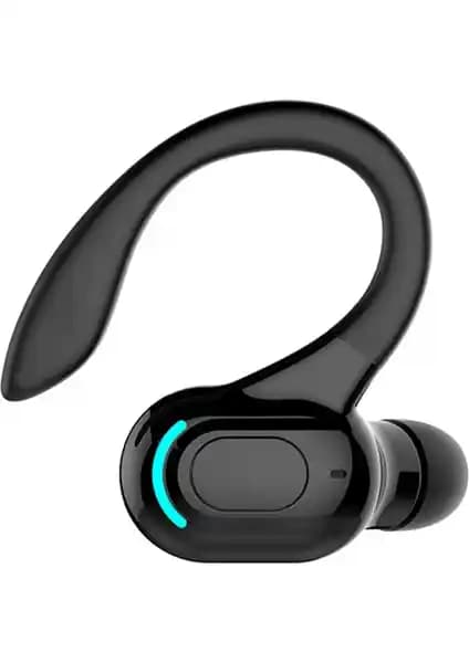 Easyde Kancalı Tek Kulak Bluetooth Kulaklık Spor ve Günlük Kullanım İçin Uygun