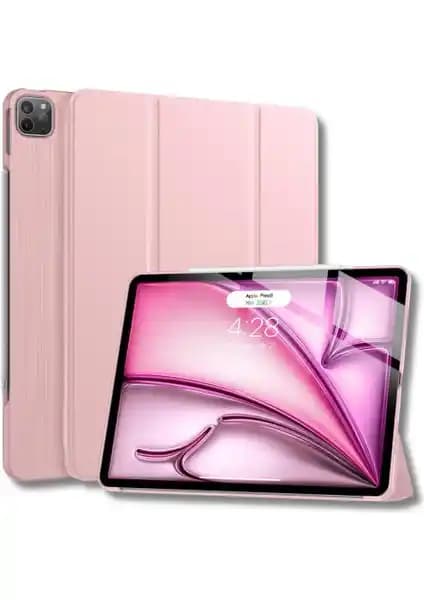 Fuchsia iPad Air 13 İnç M2 Çipli 2024 Uyumlu Akıllı Kılıf Şık ve Koruyucu Tasarım