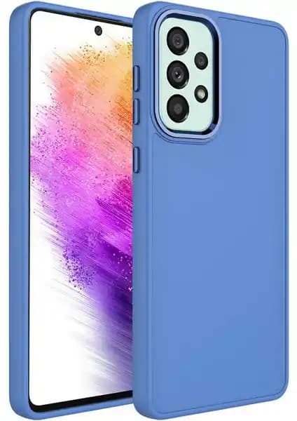 Galaxy A73 için Luna Kapak Metal Çerçeve Kılıfı Şık ve Dayanıklı Koruma Çözümü