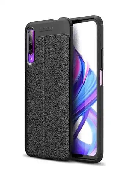 Huawei P Smart Pro için deri görünümlü ve silikon kılıf karşılaştırması