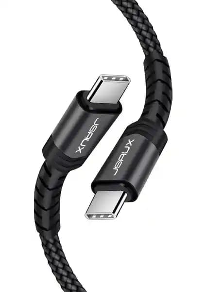Jsaux 60W USB-C to USB-C Kablo: Hızlı Şarj ve Veri Aktarımı İçin Dayanıklı Çözüm