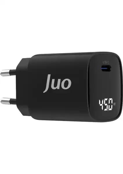 Juo 45W GaN LED Ekranlı Type-C PD Şarj Cihazı yüksek performans ve güvenlik sağlayan taşınabilir şarj çözümü