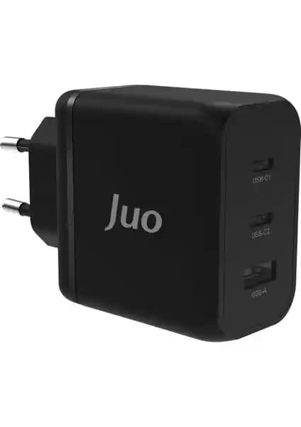 Juo 65W GaN USB-C ve USB-A Çok Portlu Hızlı Şarj Cihazı Güç ve Verimlilik İçin Tasarlandı