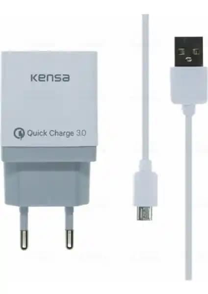 Kensa Micro USB 3.0 Hızlı Şarj Cihazı: Dayanıklı ve Yüksek Performanslı Ev Şarj Adaptörü