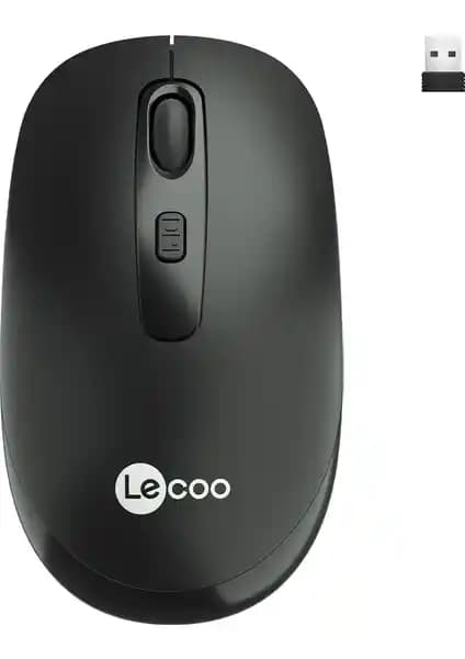 Lecoo WS205 Kablosuz Optik Mouse 1600 DPI Ergonomik ve Taşınabilir Tasarım
