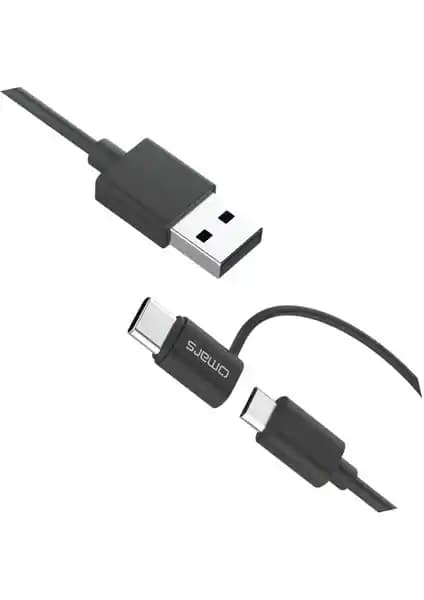 Omars 2'si 1 Arada Type-C Micro USB Şarj ve Veri Kablosu Çok Yönlü Bağlantı Çözümü
