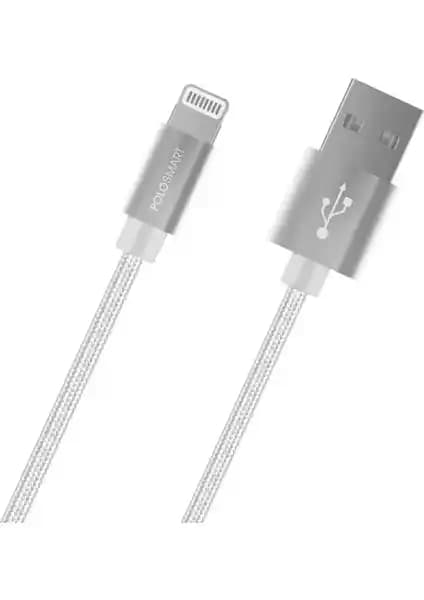 Polosmart PSM06 1 Metre Beyaz Lightning Şarj ve Veri Transfer Kablosu