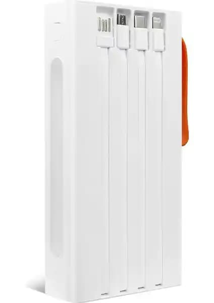 Powerway 30.000 mAh PD 22.5W Dahili Kablolu Hızlı Şarj ve LED Fenerli Powerbank