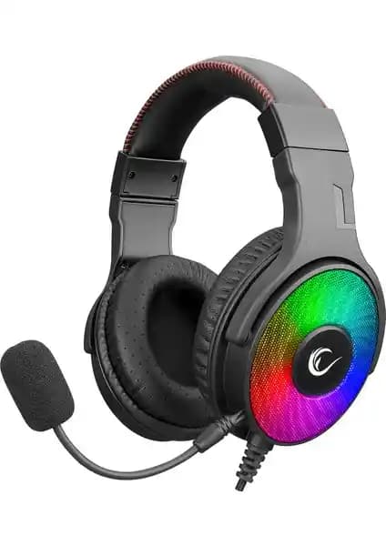 Rampage R46 Hostage Siyah Oyun Kulaklığı 7.1 Surround Ses ve RGB LED Özellikleriyle